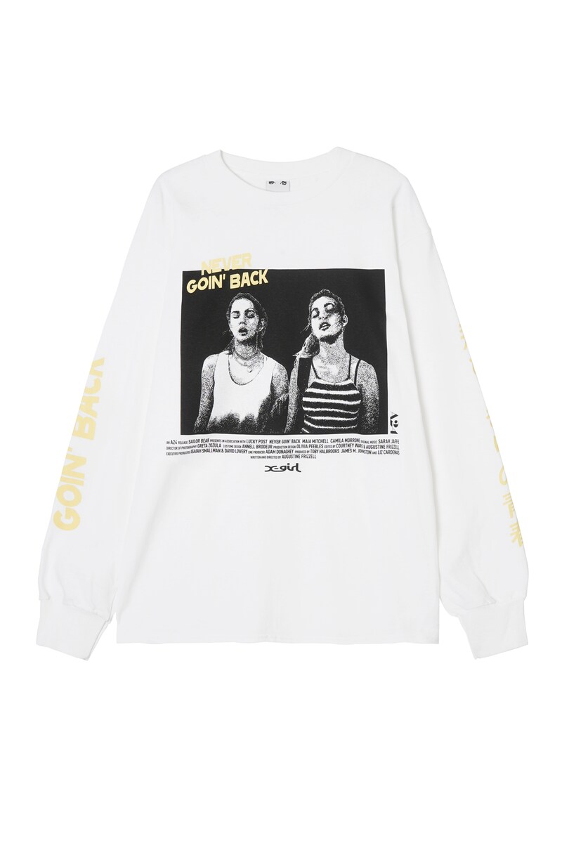 X-girl × NEVER GOIN BACK L/S TEE WHITE（税込6600円）
