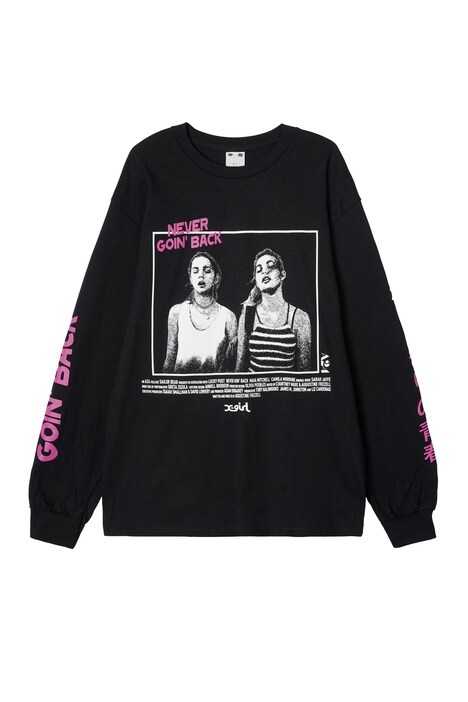 X-girl × NEVER GOIN BACK L/S TEE BLACK（税込6600円）