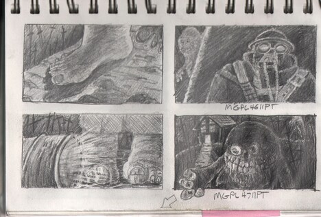 「マッドゴッド」絵コンテ