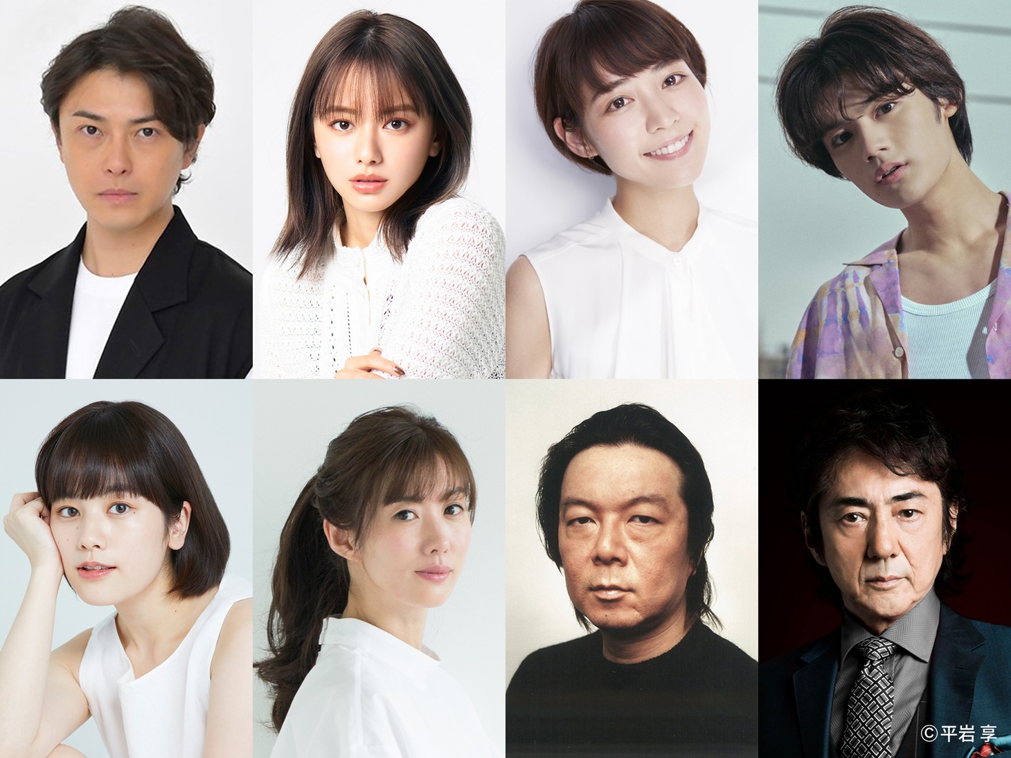 上段左から勝地涼、山本舞香、吉谷彩子、藤原大祐、下段左から筧美和子、ともさかりえ、古田新太、市村正親。