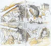 「樋口真嗣特撮野帳 -映像プラン・スケッチ-」中面