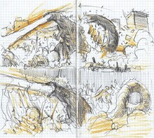 「樋口真嗣特撮野帳 -映像プラン・スケッチ-」中面