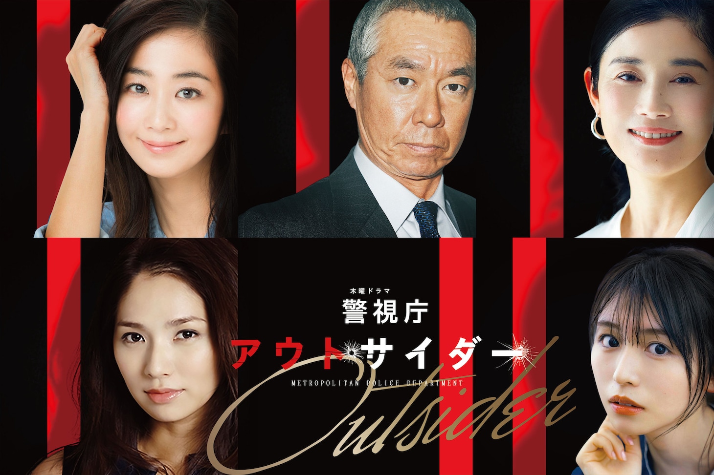左上から時計回りに優香、柳葉敏郎、石田ひかり、長濱ねる、野波麻帆。