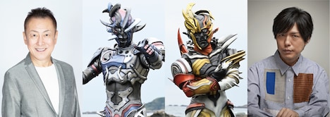 左から堀川りょう、バリデロ、イザンギ、神谷浩史。