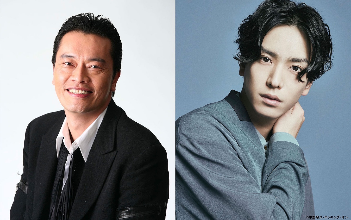 左から遠藤憲一、黒羽麻璃央。
