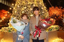 左から川口春奈、目黒蓮。