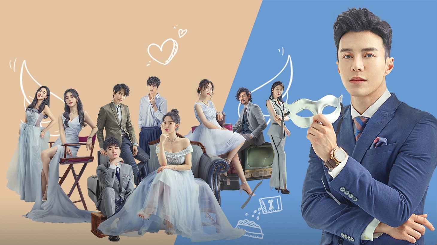 「蝶の夢～ロマンスは唇から～」ビジュアルより、ローレンス・ウォン（右）。 (c)2020 Hunan Mgtv.com Interactive Entertainment Media Co., Ltd. All Rights Reserved