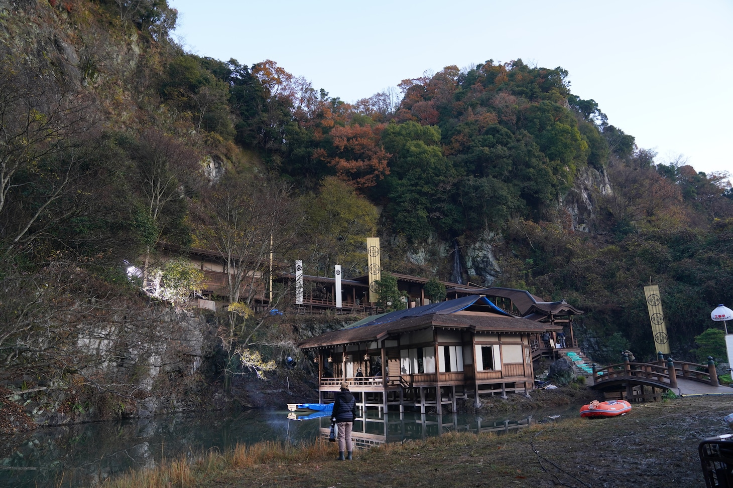 「レジェンド＆バタフライ」岐阜城のシーンの撮影現場。