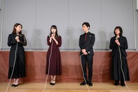 「あなたは私におとされたい」制作発表会見の様子。