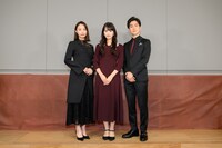 左から宇垣美里、鶴嶋乃愛、村井良大。