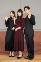 左から宇垣美里、鶴嶋乃愛、村井良大。