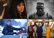 Netflix独占配信作品の場面写真。左上から時計回りに「Heart of Stone」（8月11日）、「Rebel Moon」（12月22日）、「Pain Hustlers」（10月27日）、「タイラー・レイク －命の奪還－2」（6月16日）。