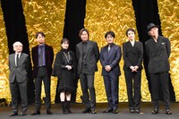 「仕掛人・藤枝梅安」完成披露試写会の様子。