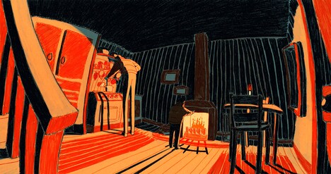 「氷を売る親子」場面カット