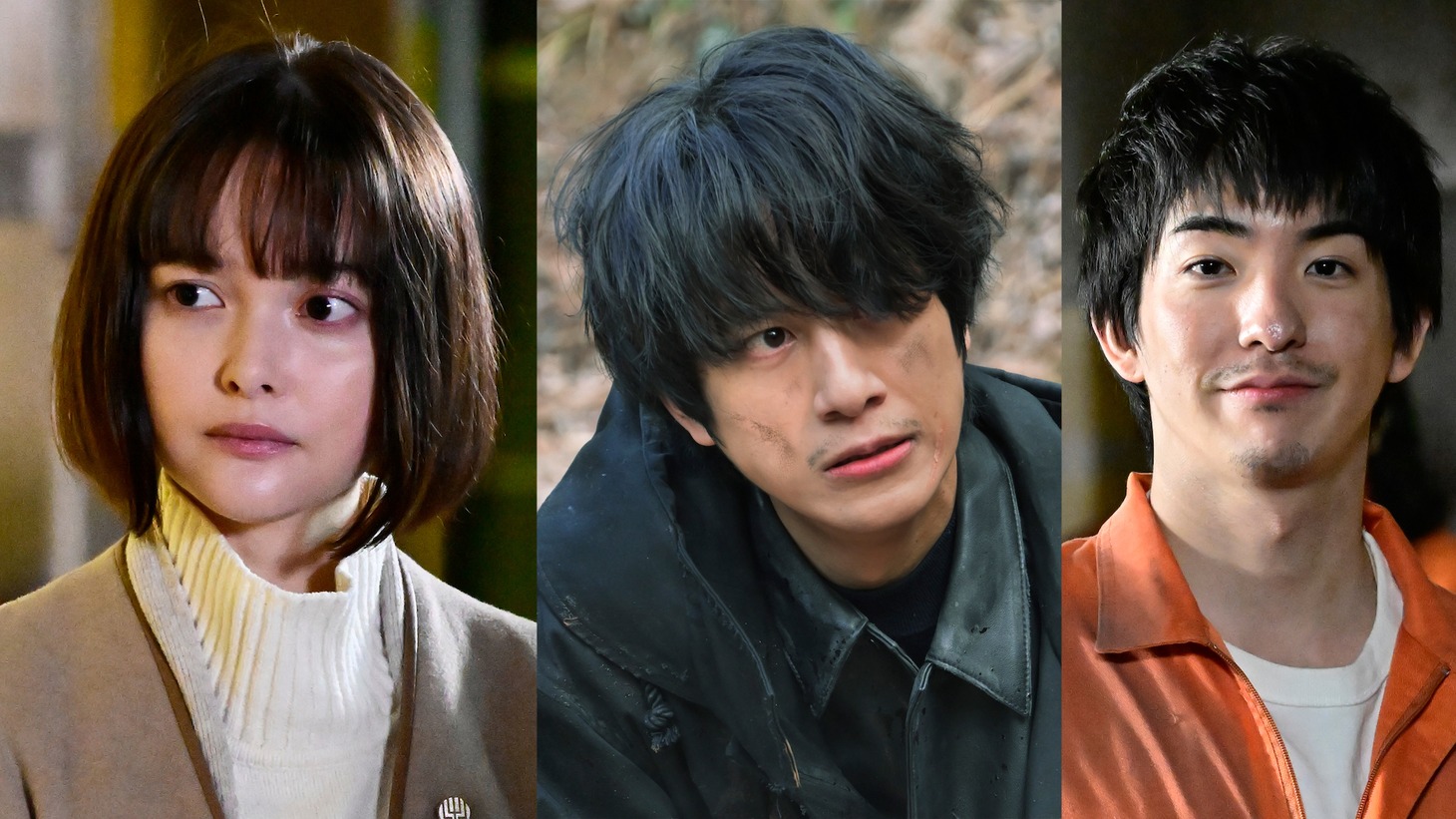 左から玉城ティナ、溝端淳平、前田公輝。