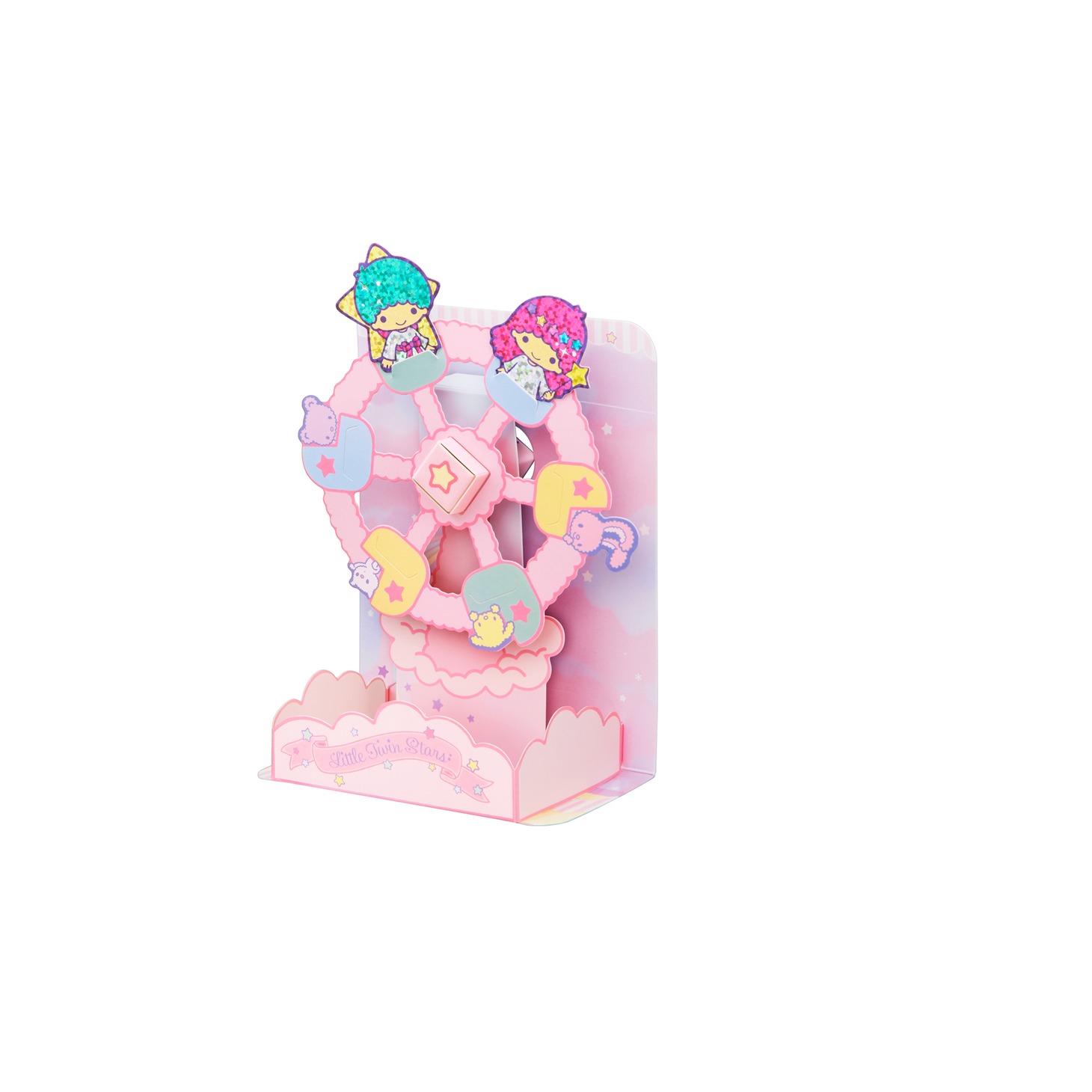 ハッピーセット「リトルツインスターズ」第1弾の「キキ＆ララのドリームランド こもの入れ」。