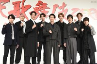 「滝沢歌舞伎ZERO FINAL」製作発表記者会見の様子。