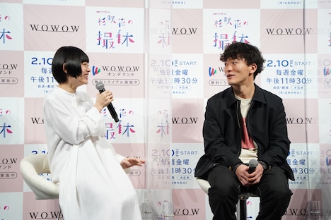 左から杉咲花、松居大悟。