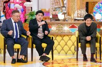 左から伊達みきお、富澤たけし、松坂桃李。