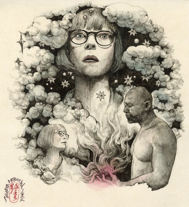 ヒグチユウコによる「アラビアンナイト 三千年の願い」描き下ろしイラスト。