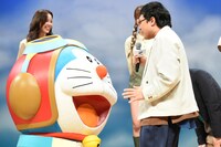 「映画ドラえもん のび太と空の理想郷（ユートピア）」完成披露試写会の様子。
