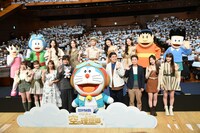 「映画ドラえもん のび太と空の理想郷（ユートピア）」完成披露試写会の様子。