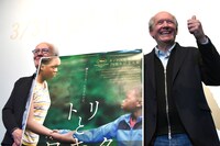 「トリとロキタ」ティーチイン付きプレミア上映の様子。左からジャン＝ピエール・ダルデンヌ、リュック・ダルデンヌ。