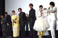 「映画 ネメシス 黄金螺旋の謎」舞台挨拶の様子。