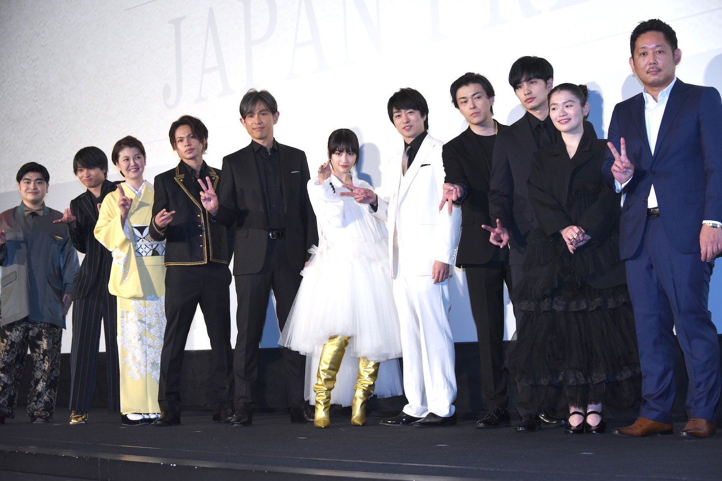 「映画 ネメシス 黄金螺旋の謎」舞台挨拶の様子。