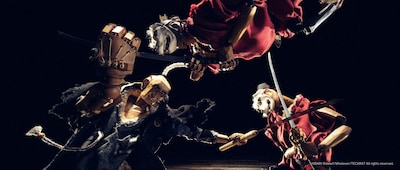 ストップモーション時代劇「HIDARI」パイロットフィルム版の場面カット