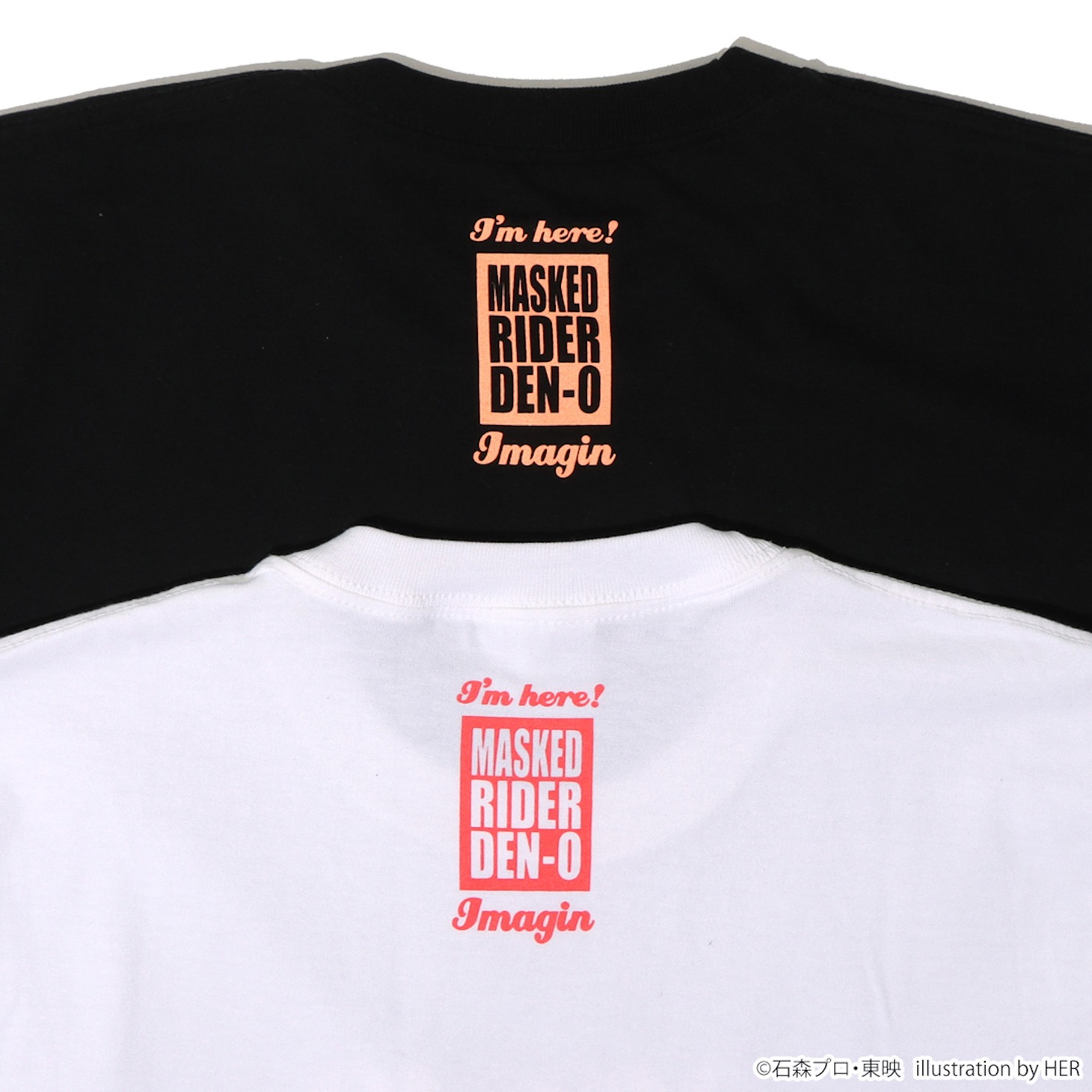 仮面ライダー電王 モモタロスTシャツのデザイン（イメージ）。