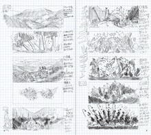 「樋口真嗣特撮野帳 -映像プラン・スケッチ-」中面