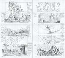 「樋口真嗣特撮野帳 -映像プラン・スケッチ-」中面