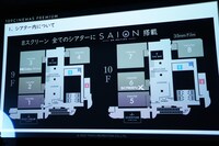 109シネマズプレミアム新宿の断面図。