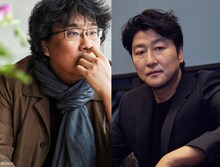 左からポン・ジュノ、ソン・ガンホ。