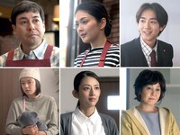 左上から鈴木浩介、田中道子、駒木根葵汰。左下から加藤小夏、小沢真珠、芳本美代子。