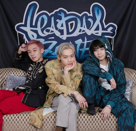 ヘイダルゾーンのメンバー。左からヴィクター役の小野翔平、ミツクリ役の平井亜門、ネモ役の塩崎太智。