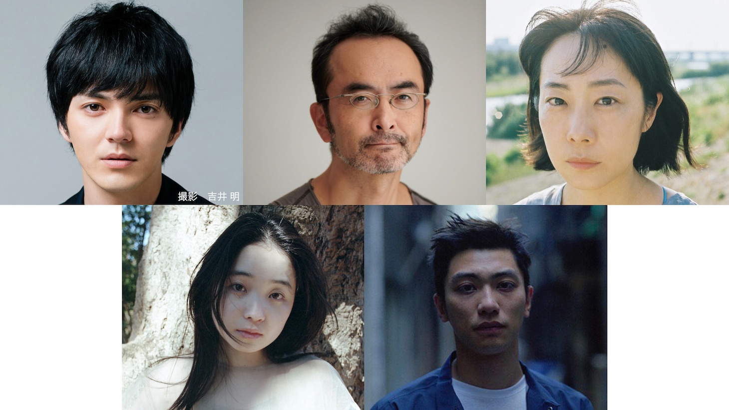 上段左から林遣都、古舘寛治、山田真歩。下段左から福地桃子、奥野瑛太。