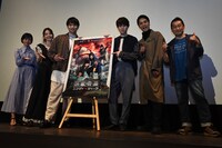 「妖獣奇譚 ニンジャVSシャーク」完成披露上映会の様子。