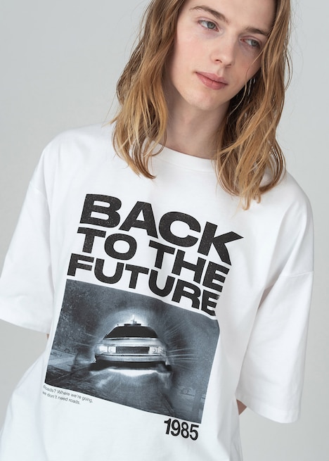 デロリアン（バック・トゥ・ザ・フューチャー）レイヤードTシャツ