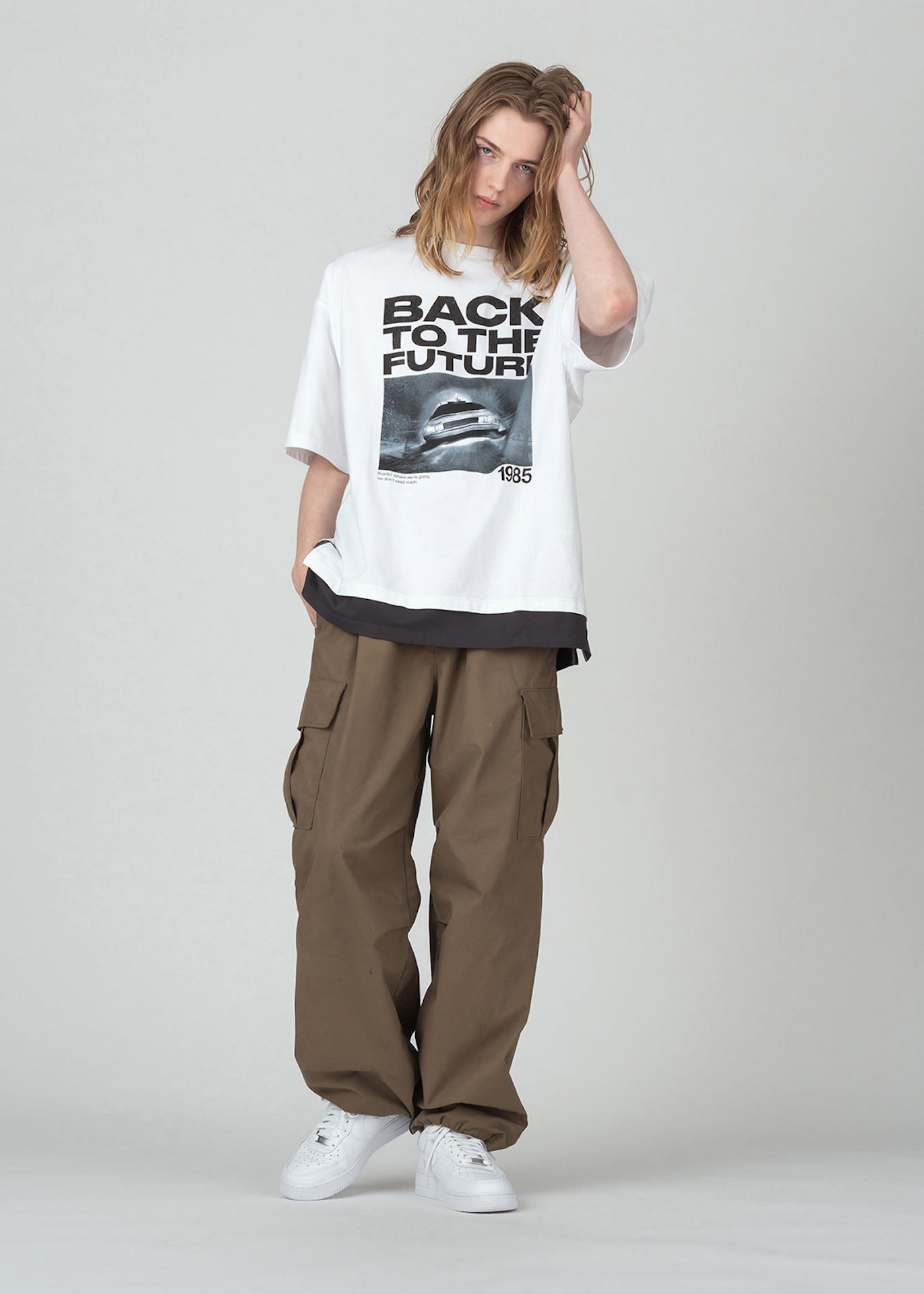デロリアン（バック・トゥ・ザ・フューチャー）レイヤードTシャツ