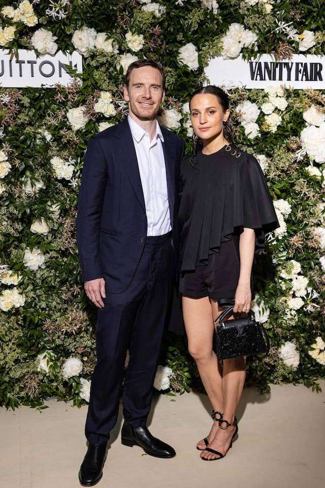 左からマイケル・ファスベンダー、アリシア・ヴィキャンデル。（写真提供：Piovanotto Marco / ABACA / Newscom / ゼータ イメージ）