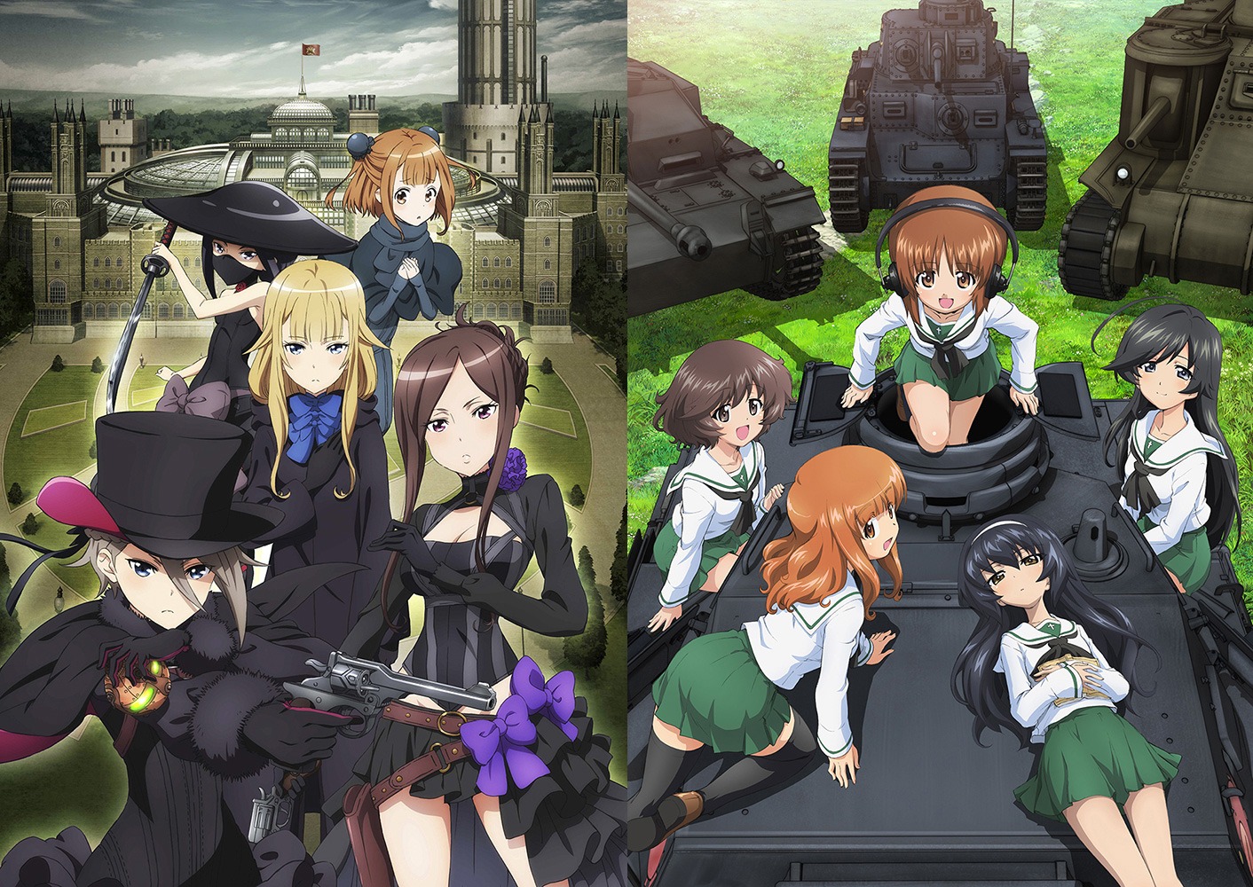「ガールズ＆パンツァー 最終章」と「プリンセス・プリンシパル Crown Handler」のコラボイラストのもとになったビジュアル。　(c) GIRLS und PANZER Projekt (c) GIRLS und PANZER Finale Projekt (c) Princess Principal Film Project