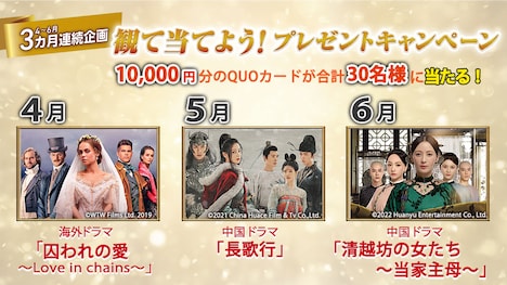 プレゼントキャンペーンの詳細。