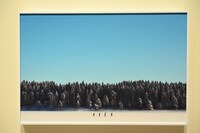 「ソグンスヴァン湖のクロスカントリー・スキーヤー」