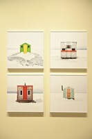 「氷上釣り用の移動式小屋」