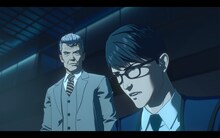 左から魚建が声を当てる井手光弘、青柳尊哉が声を当てる五条隊員。