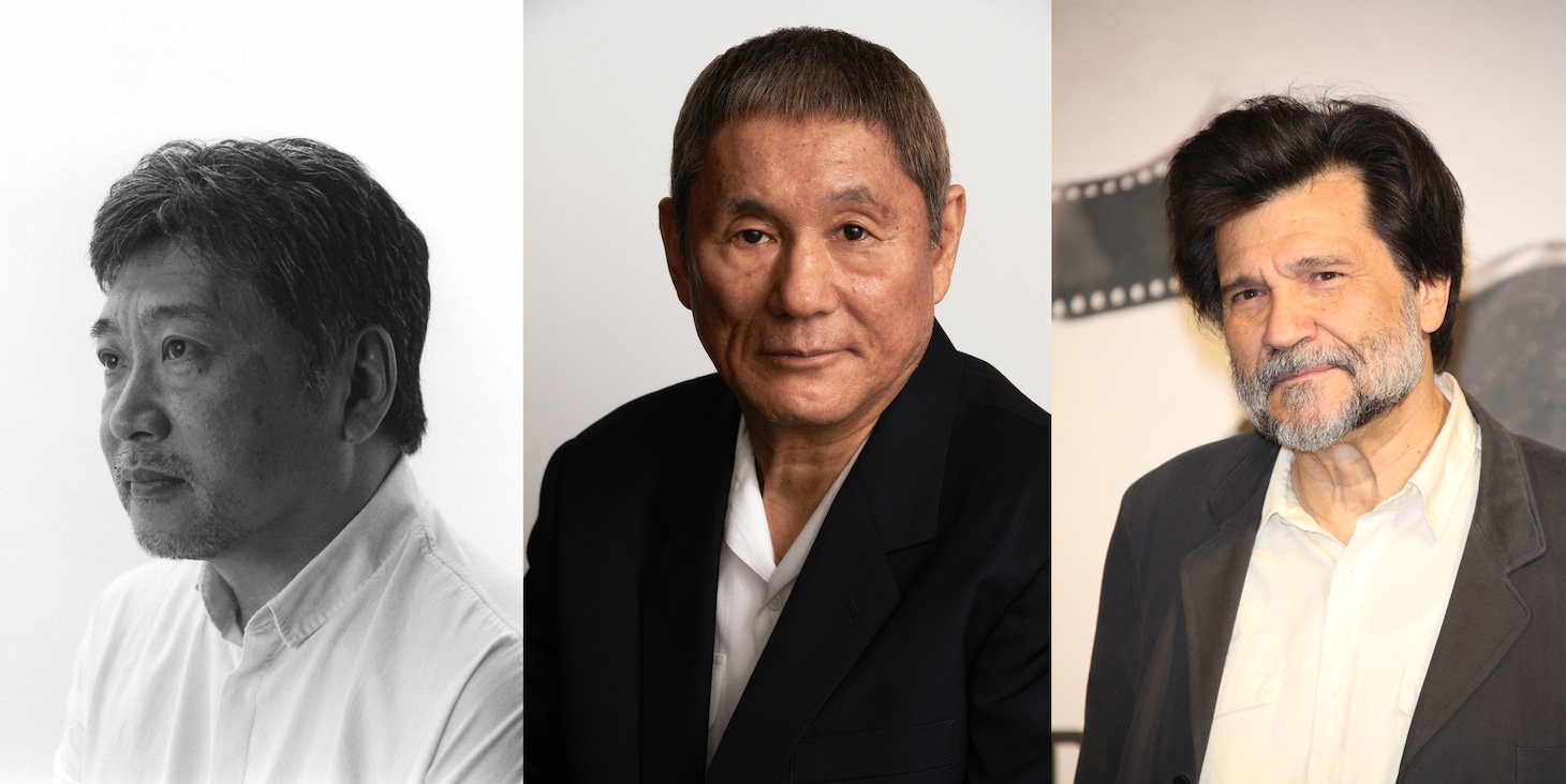 左から是枝裕和、北野武、ビクトル・エリセ。