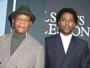 ブロードウェイ舞台「The Piano Lesson」オープニングイベント登壇時のサミュエル・L・ジャクソン（左）、
ジョン・デヴィッド・ワシントン（右）。