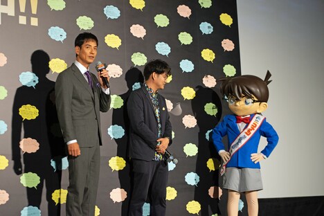 左から沢村一樹、立川譲、江戸川コナン。